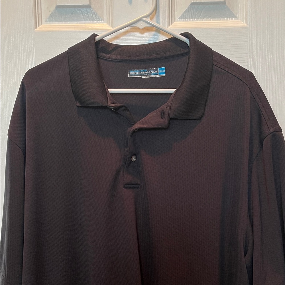 Men’s black dri fit polo